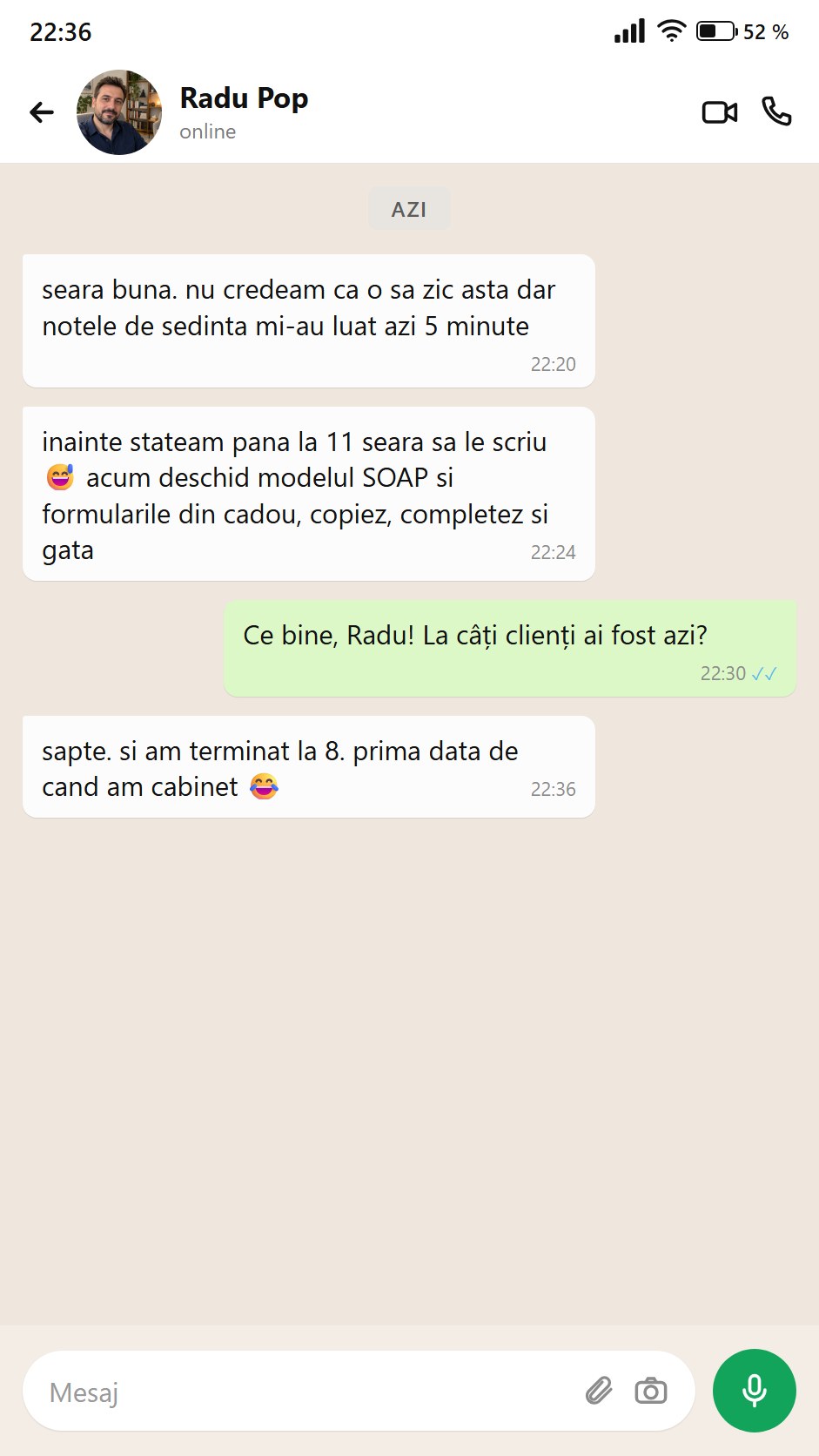 Un psiholog povestește că notele de ședință îi iau acum 5 minute