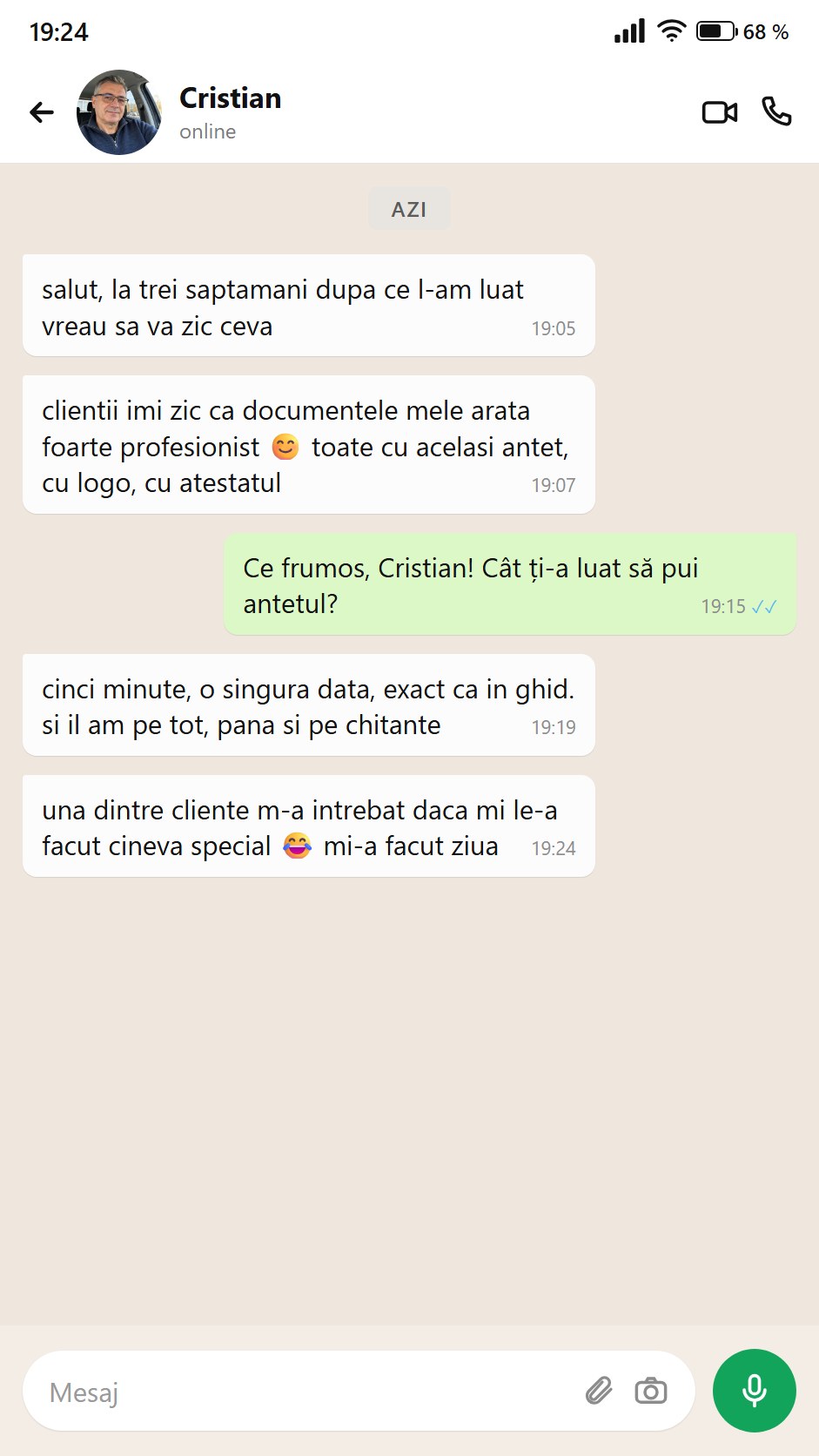 Un psiholog povestește că clienții îi laudă documentele cu același antet