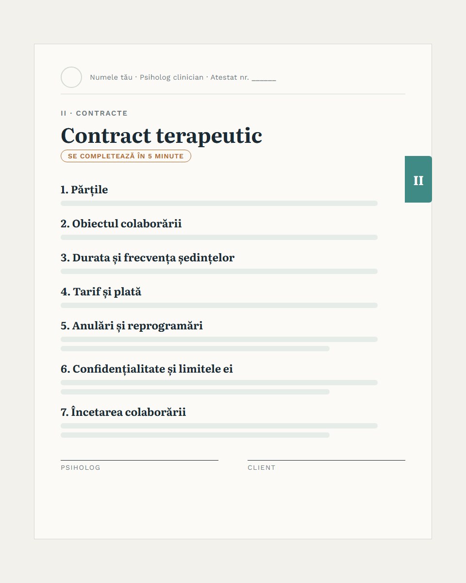 Contract terapeutic