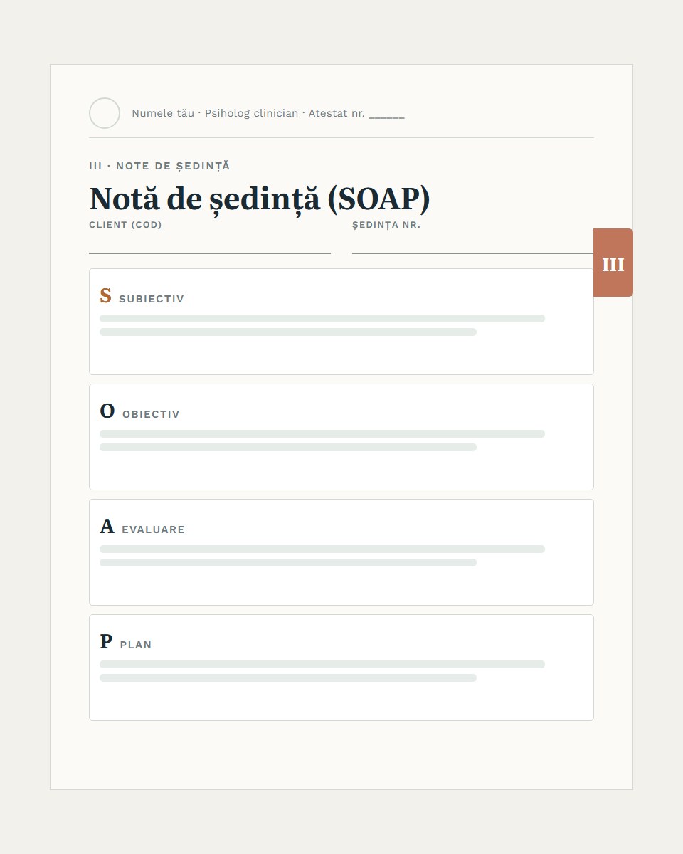 Notă de ședință SOAP