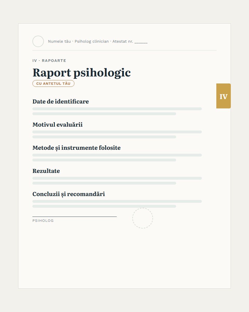 Raport psihologic